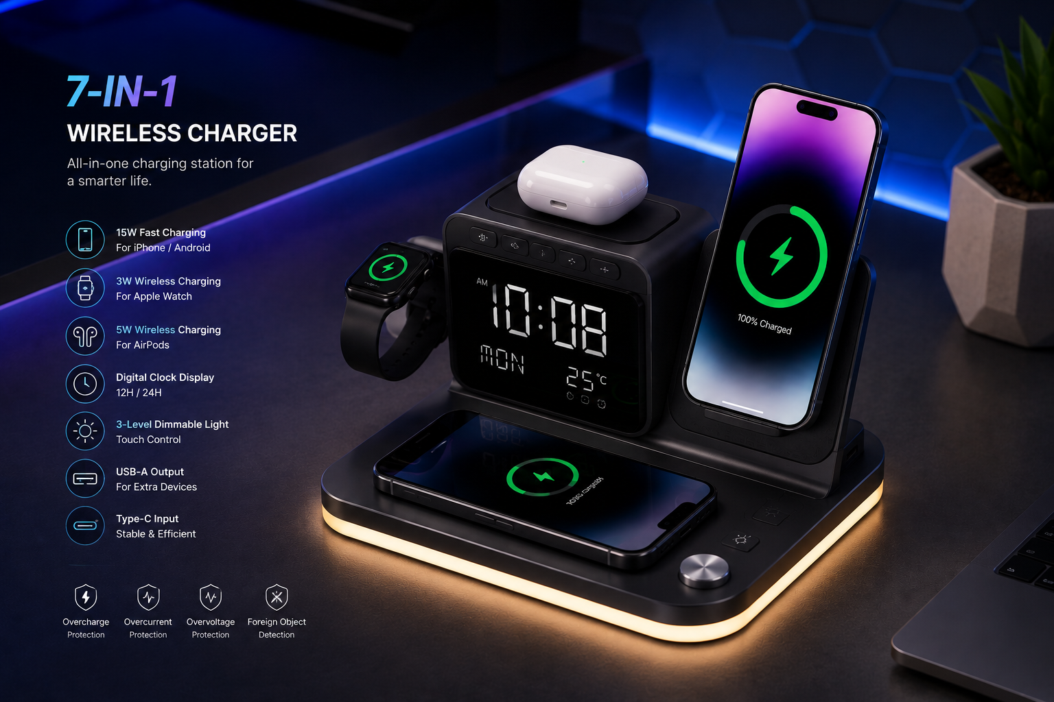 7-in-1 Wireless Charging Dock - Image 3