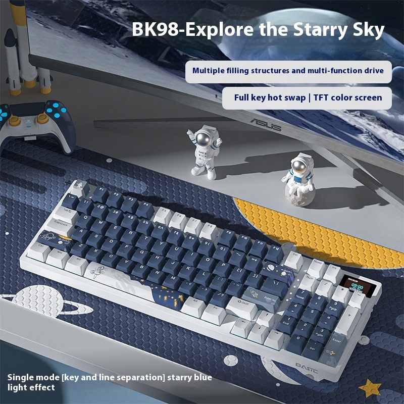 Wireless Mechanical Keyboard Three-mode Bluetooth - Image 9