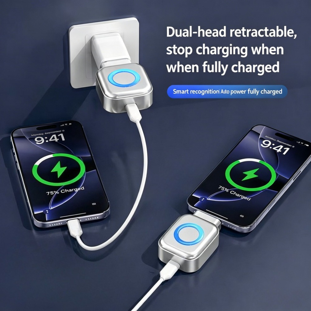 USB-C Auto Full-Charge Separator Smart Auto-Disconnect Charger Stopper 140W Overcharge Protection For Phone Android Safe Night Charging - Image 6